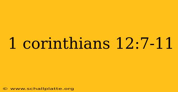 1 corinthians 12:7-11