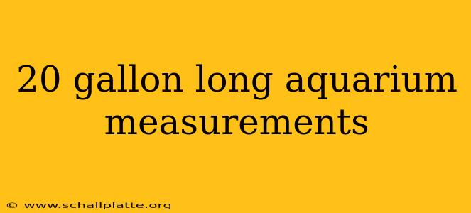 20 gallon long aquarium measurements
