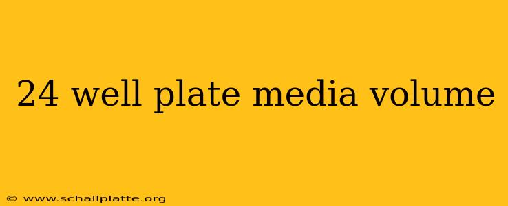 24 well plate media volume