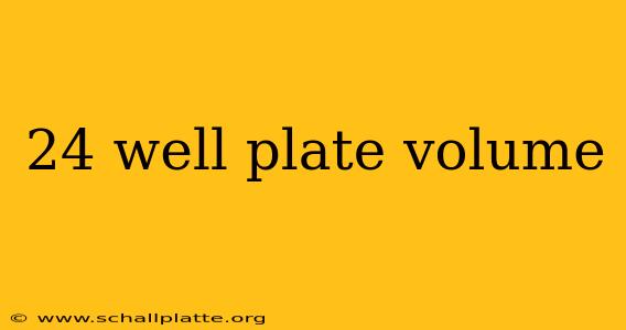 24 well plate volume