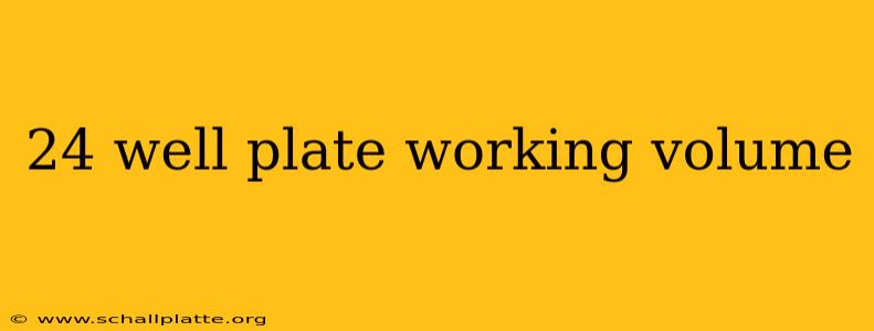 24 well plate working volume