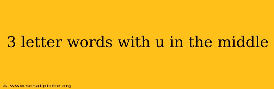 3 letter words with u in the middle