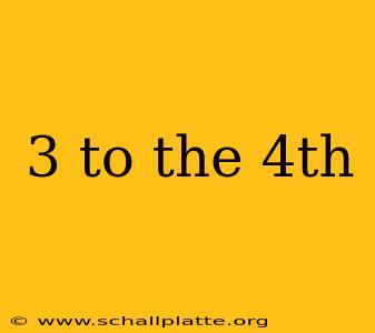 3 to the 4th