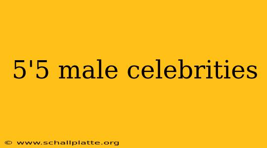 5'5 male celebrities