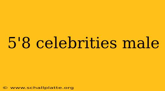 5'8 celebrities male