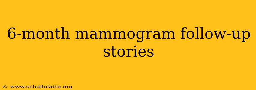 6-month mammogram follow-up stories