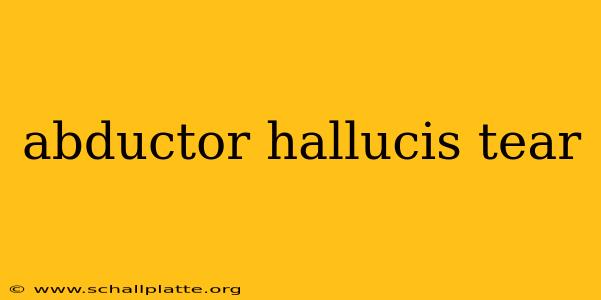 abductor hallucis tear