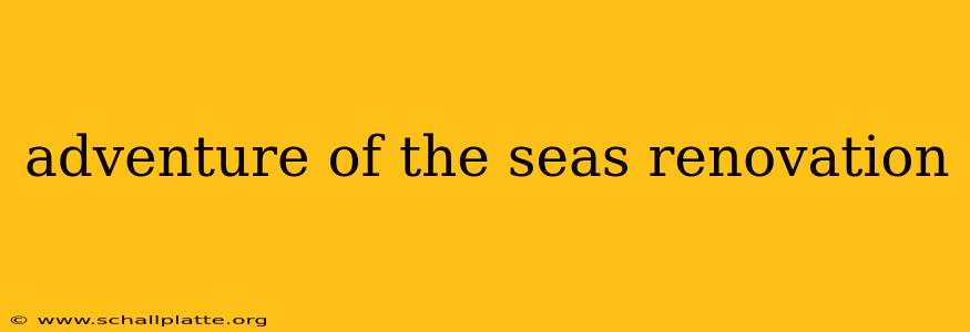 adventure of the seas renovation