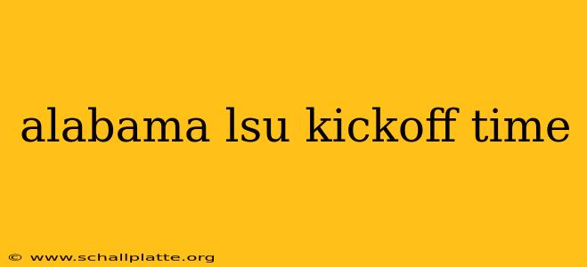 alabama lsu kickoff time