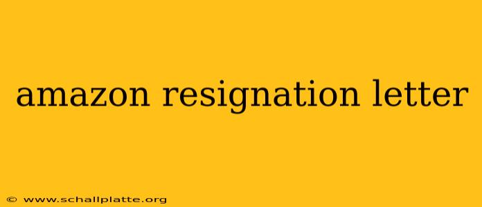 amazon resignation letter