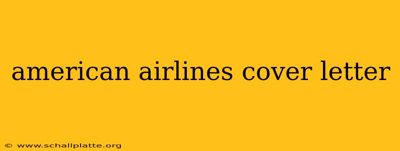 american airlines cover letter