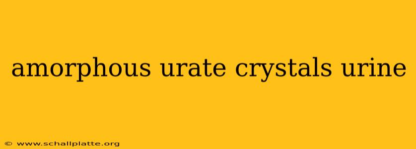 amorphous urate crystals urine