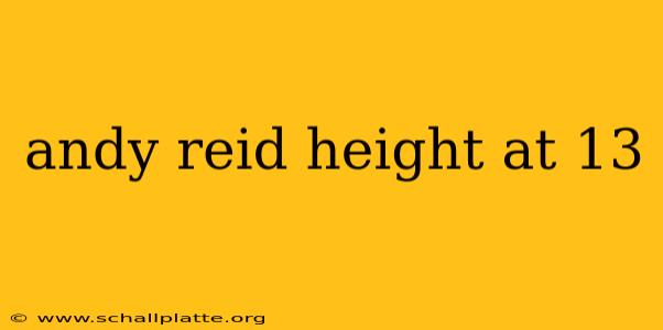 andy reid height at 13