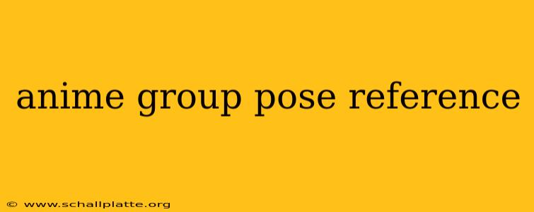 anime group pose reference