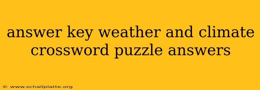 answer key weather and climate crossword puzzle answers