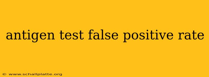 antigen test false positive rate