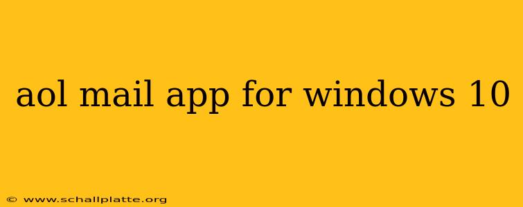 aol mail app for windows 10
