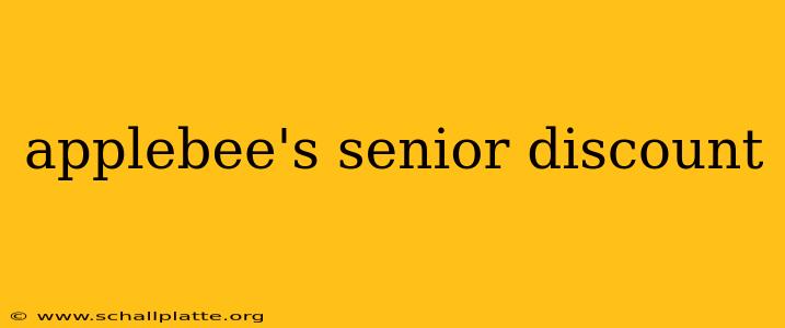 applebee's senior discount