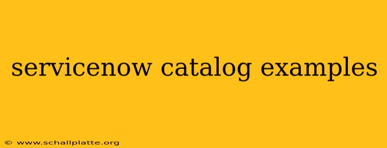 servicenow catalog examples