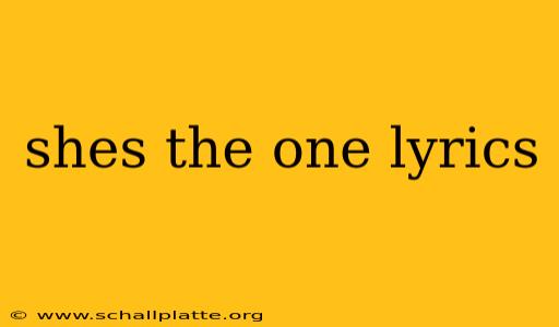 shes the one lyrics