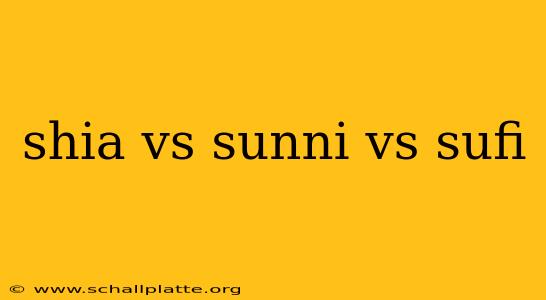 shia vs sunni vs sufi