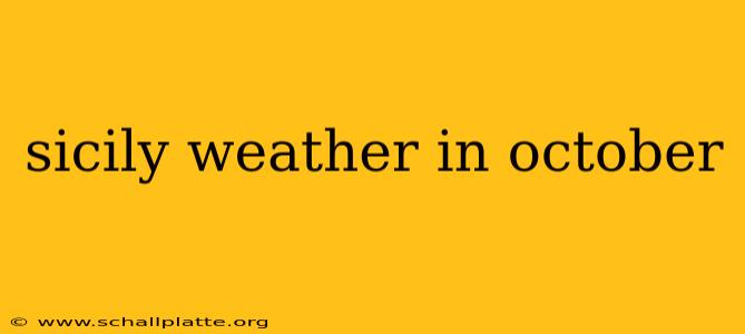 sicily weather in october