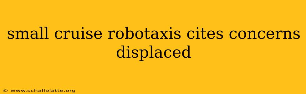 small cruise robotaxis cites concerns displaced