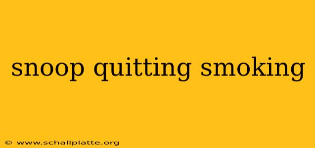 snoop quitting smoking