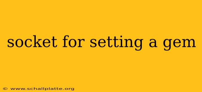 socket for setting a gem