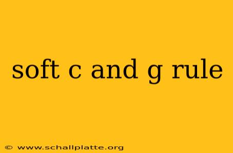 soft c and g rule