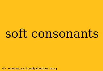 soft consonants
