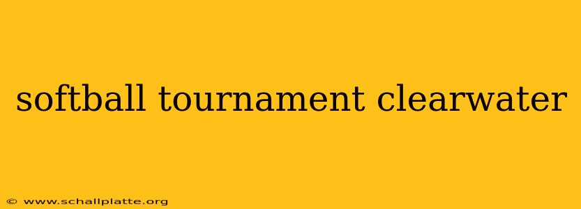 softball tournament clearwater