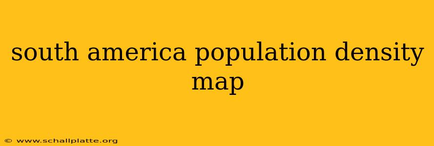 south america population density map