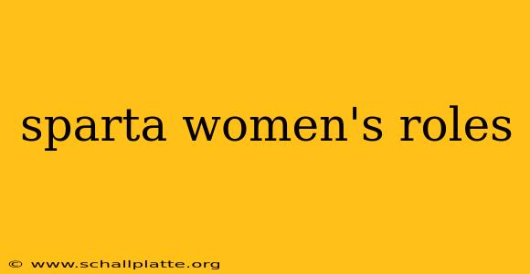 sparta women's roles
