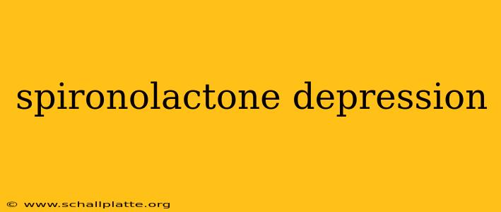 spironolactone depression