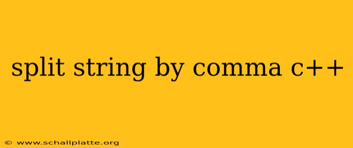 split string by comma c++