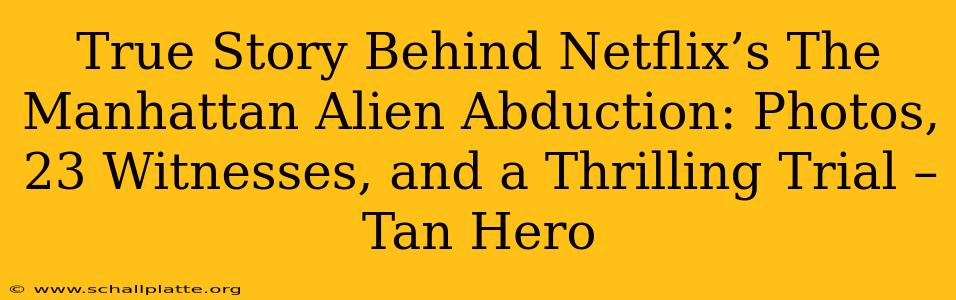 True Story Behind Netflix’s The Manhattan Alien Abduction: Photos, 23 Witnesses, and a Thrilling Trial – Tan Hero